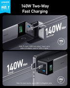 Anker Cable Nano USB C, 240 W, cable trenzado multicolor flexible de 1 pie 737
