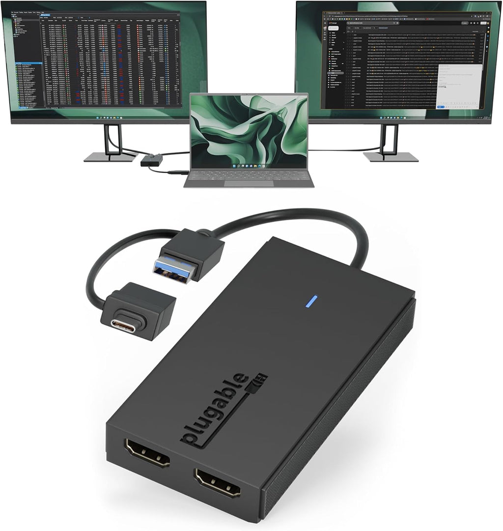 Adaptador USB C, USB 3.0 a HDMI dual para monitores duales