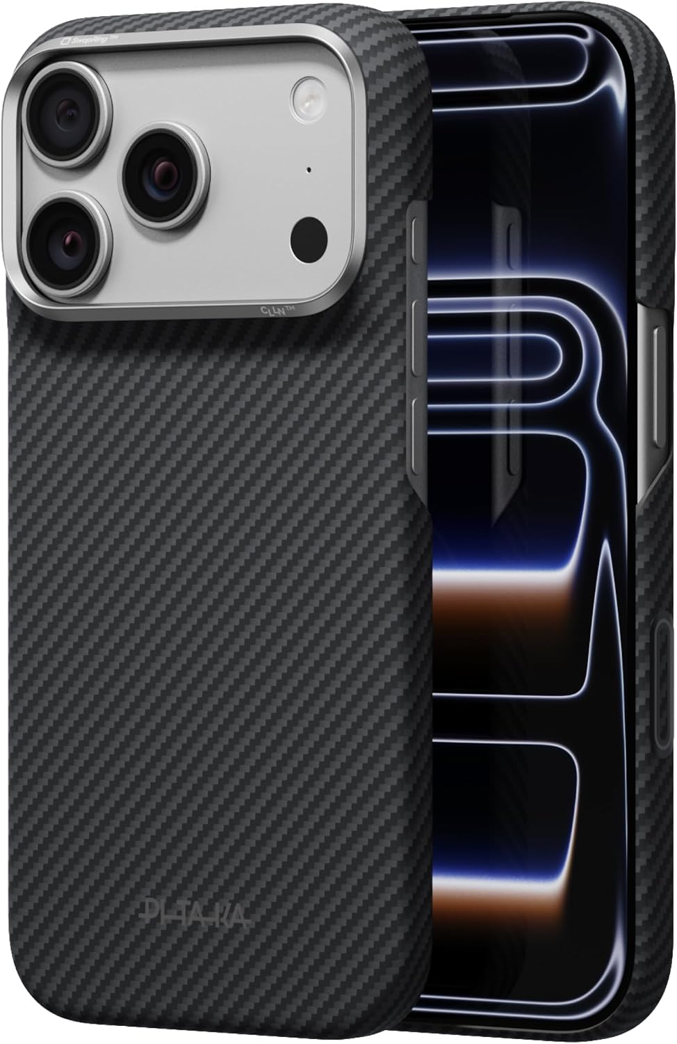 pitaka Funda para iPhone 18 Pro de 6.3" con sensación sin funda, negro y