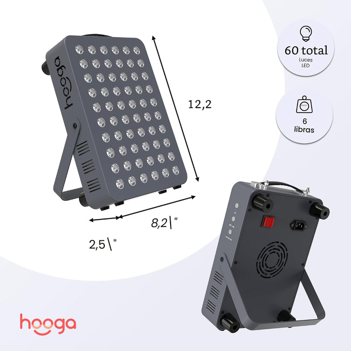 Terapia de luz roja por Hooga, 660nm 850nm, terapia de luz LED cerc...