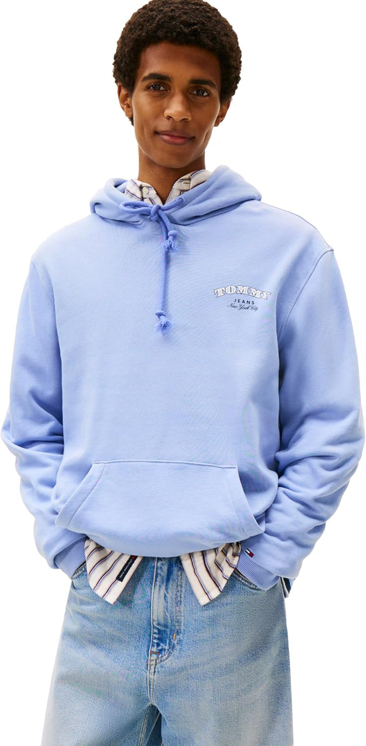 Tommy Jeans Sudadera con capucha de peso medio para hombre con gráf...