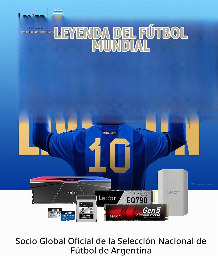 Lexar ES3 SSD portátil de 512 GB Plata, USB 3.2 Gen 2 hasta 1050MB\...