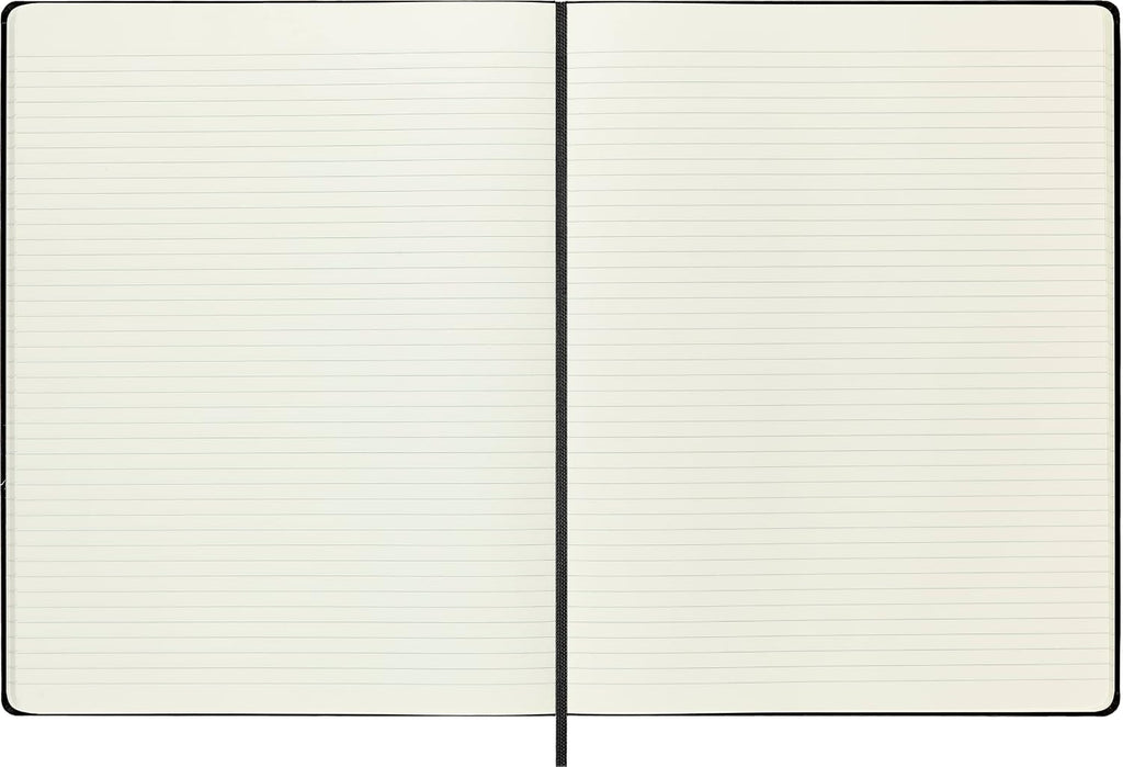 Moleskine Cuaderno, XXL, rayas, negro, tapa dura (8.5 x 11)