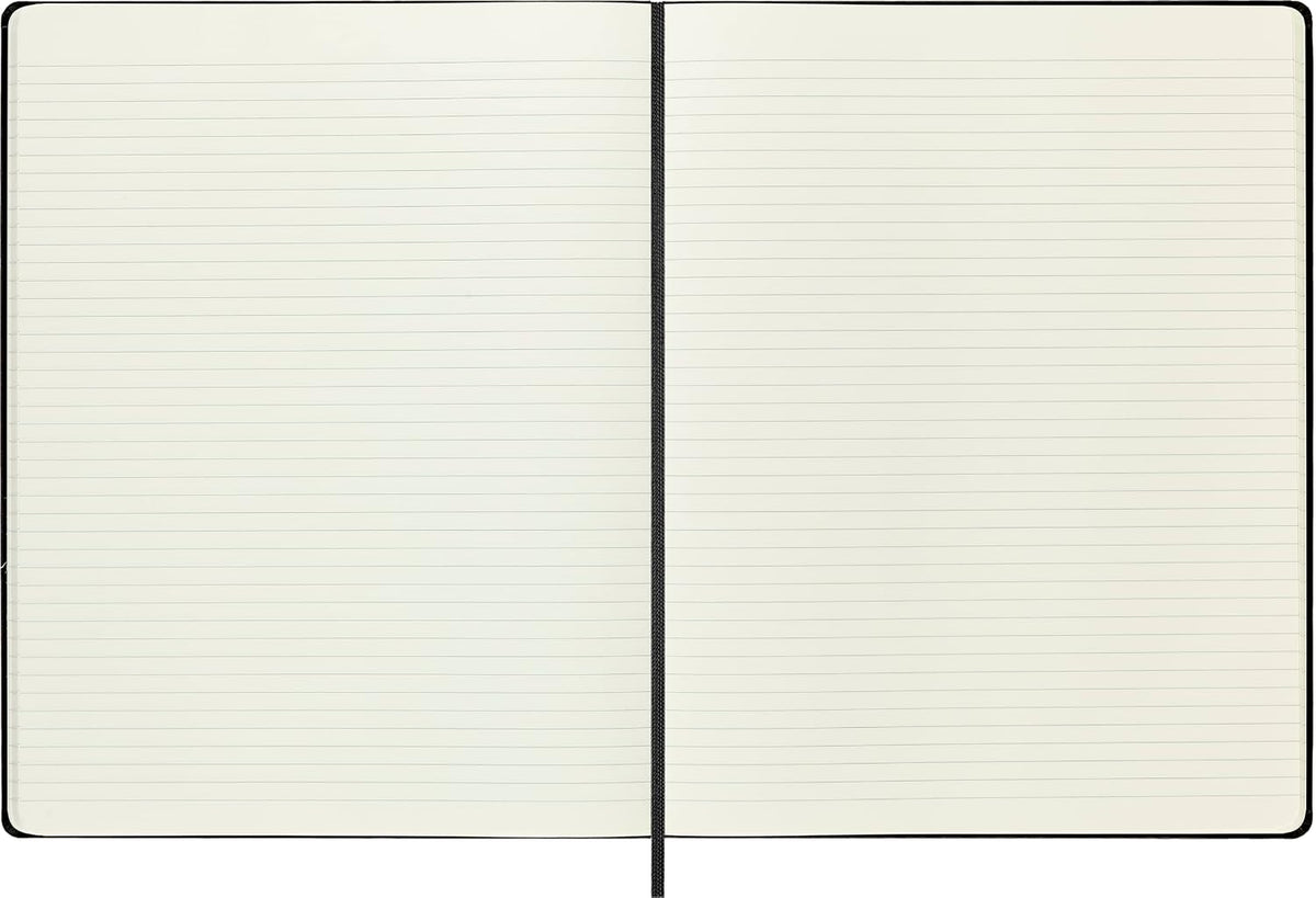 Moleskine Cuaderno, XXL, rayas, negro, tapa dura (8.5 x 11)