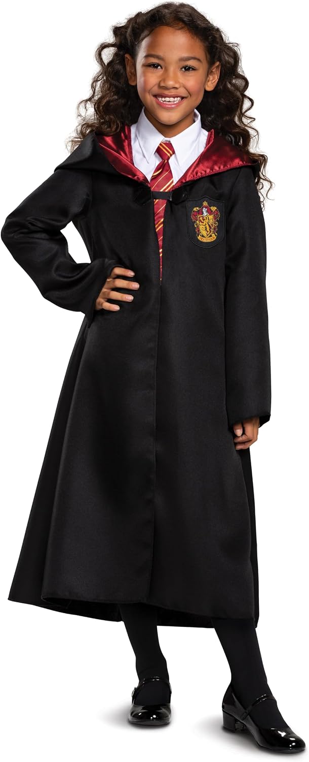 Disguise Harry Potter Gryffindor Robe, Official Wizarding World Costume Robes, Classic Kids Size Dress Up Accessory, Child Size (7-8)
