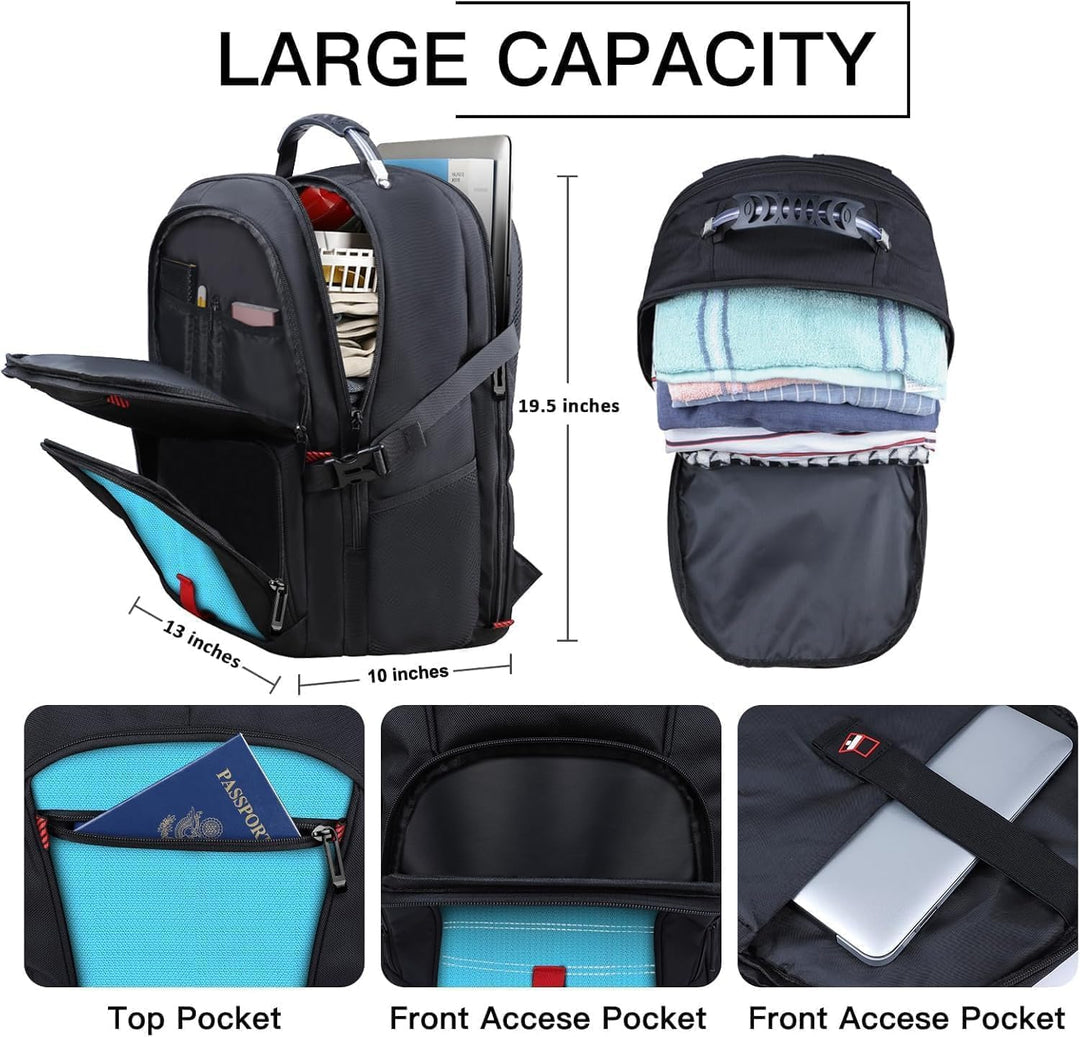 ANTERK Mochila Extra Grande, mochila de viaje, resistente TSA resis...