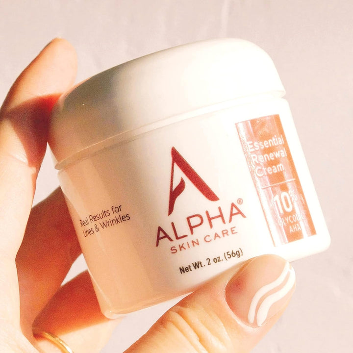Alpha Crema renovadora esencial para el cuidado de la piel, AHA 10%...