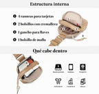 Bolso cruzado antirrobo para mujer, bolso bandolera pequeño