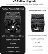 Thermalright Peerless Assassin 120 SE V2 Enfriador de CPU, torre do...
