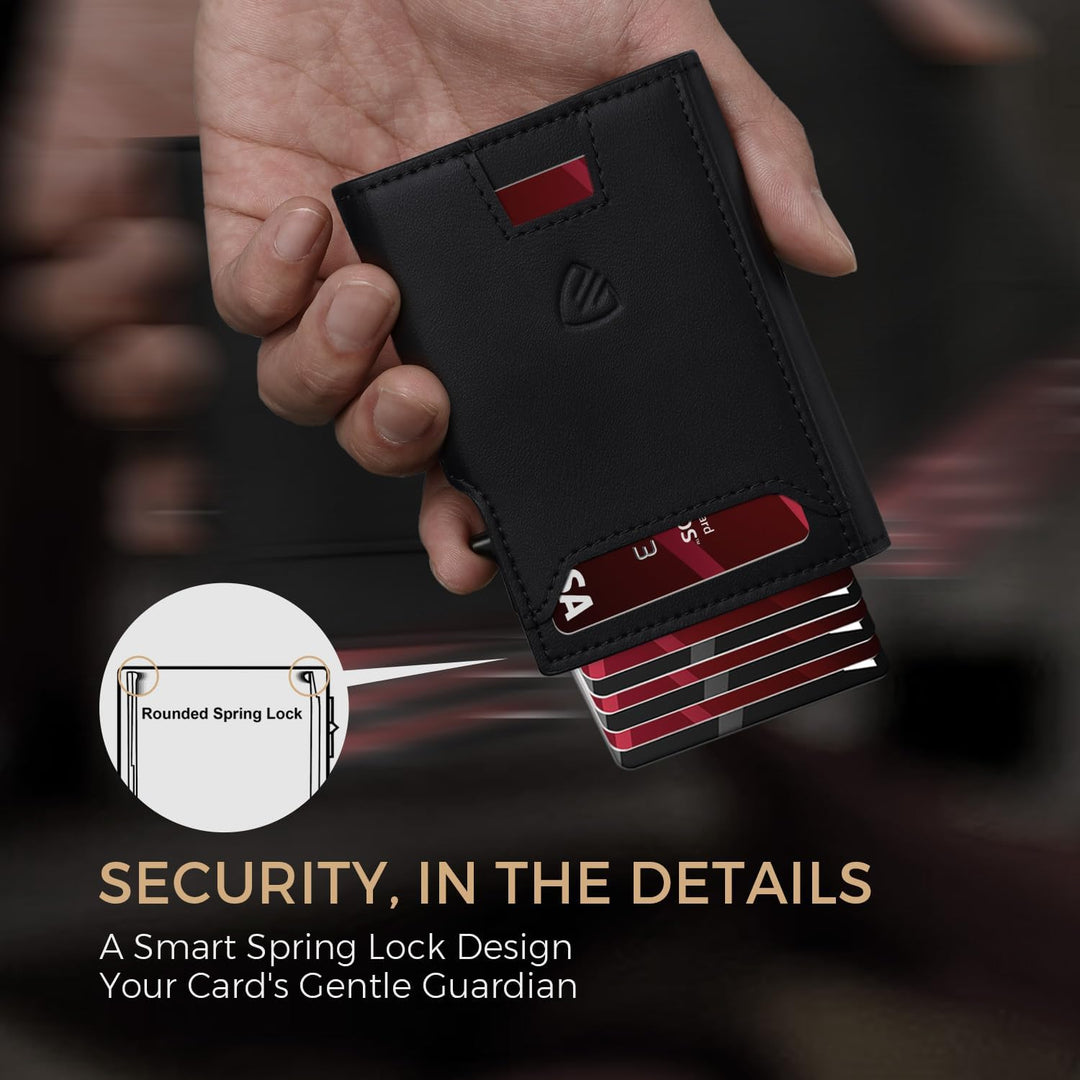 RUNBOX Billetera para hombres de 9 a 13 tarjetas con bloqueo RFID,...