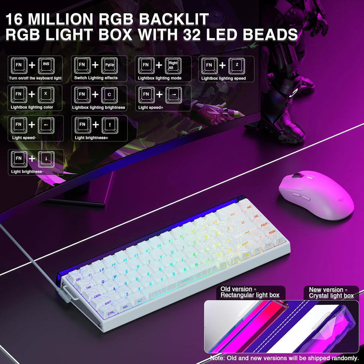 AULA Hero 68 HE 60% Teclado Gaming con cable, interruptor magnético...
