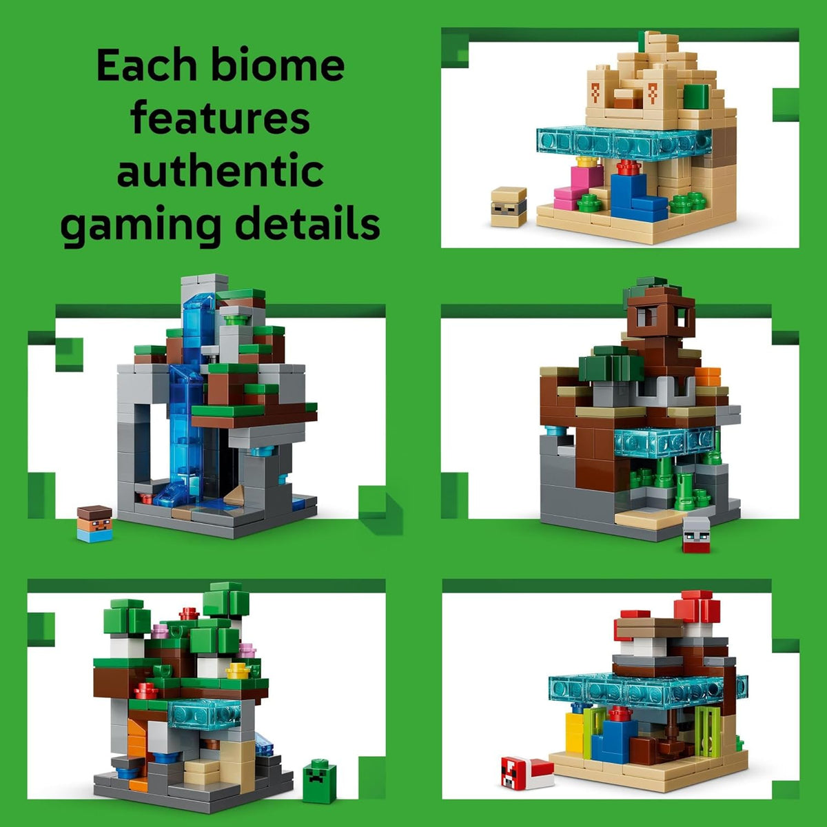 LEGO Minecraft Mini Biomes - Juguete de construcción y