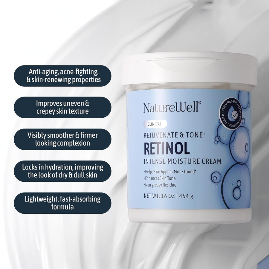 Crema hidratante Retinol Nature Well Clinical grande tubo