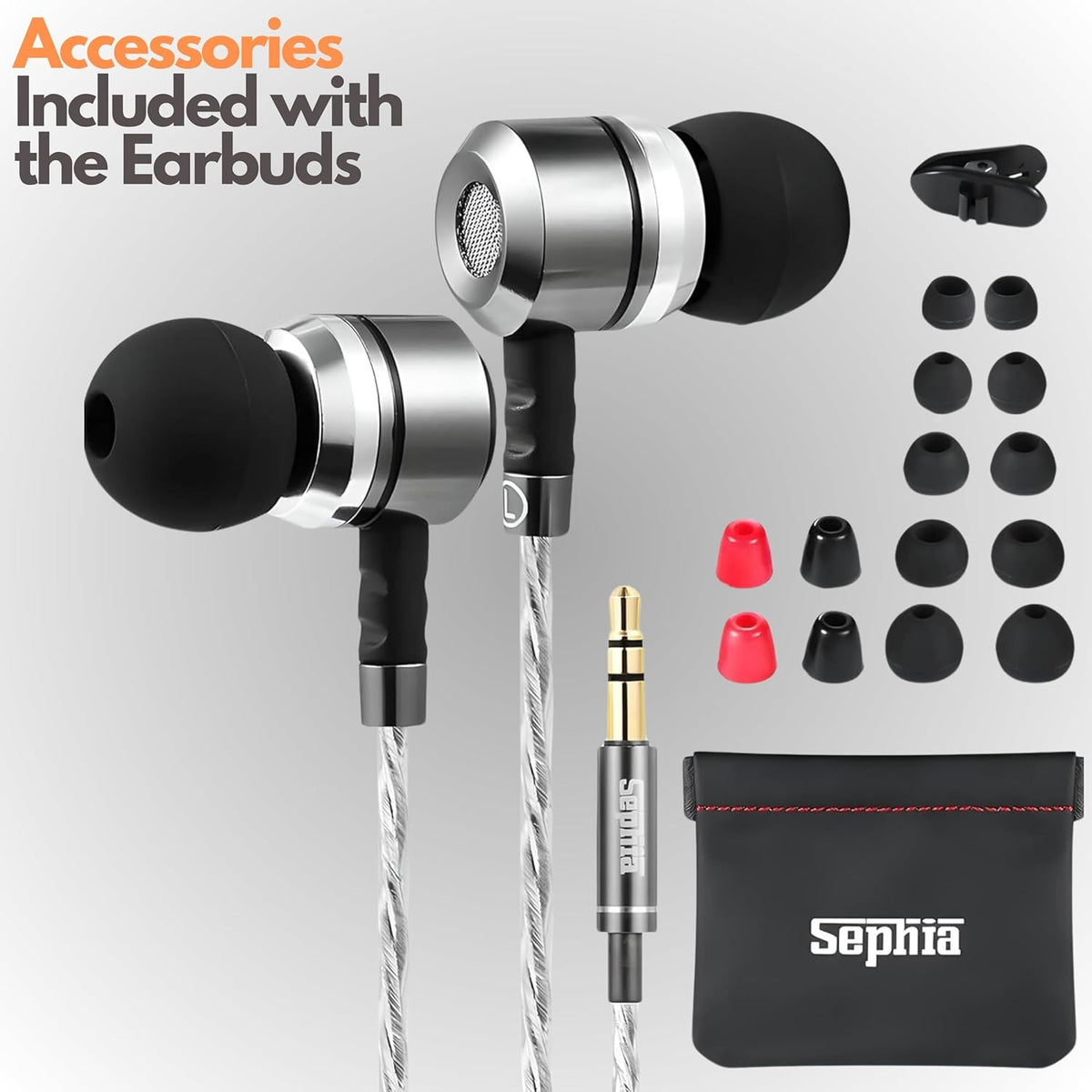 Sephia Auriculares con cable SP3060 audio HD impulsado por