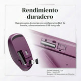 UBOTIE Combo de teclado y mouse inalámbricos, 110 teclas redondas r...
