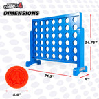 EastPoint Giant Wood Connect 4 Jumbo Yard Game, 42 piezas, bolsa de