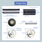 Kit de riel de tanque para robot de coche RC DIY con engranajes