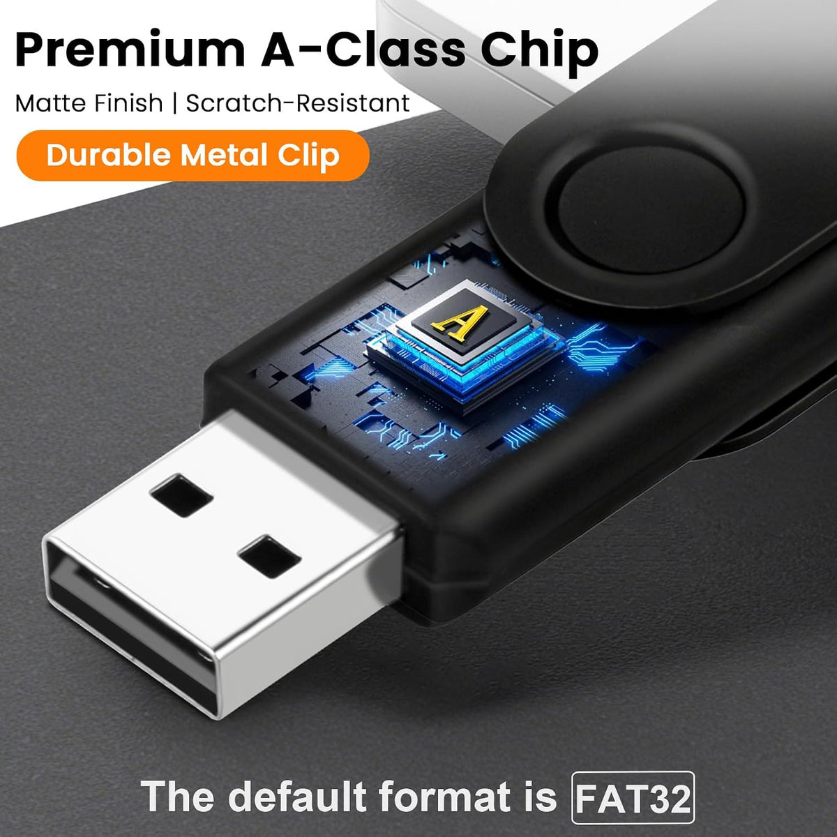 Paquete de 10 unidades flash USB de 4 GB, unidades de pulgar girato...