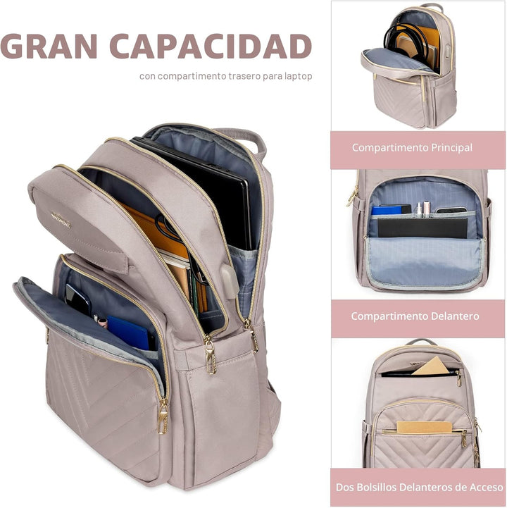 VANKEAN Mochila para Laptop de 15.6 Pulgadas para Mujeres, Bolsa de...