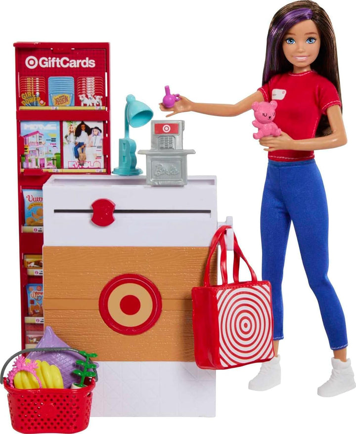 Barbie Juguetes, muñeca Skipper y Target First Jobs Set con soporte...