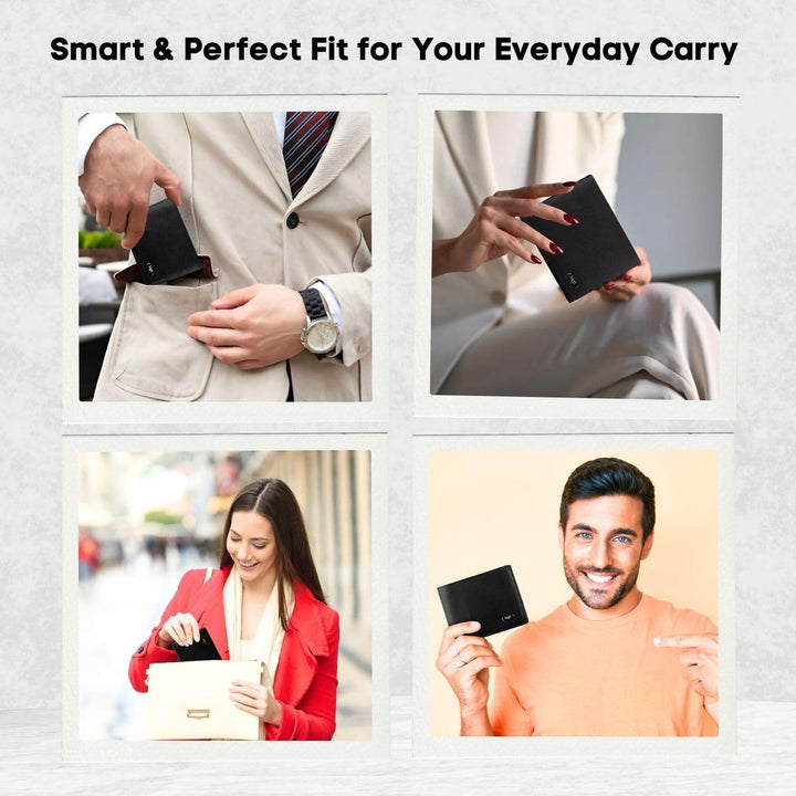 Cartera inteligente con Android Find My Tracker, cartera de piel co...