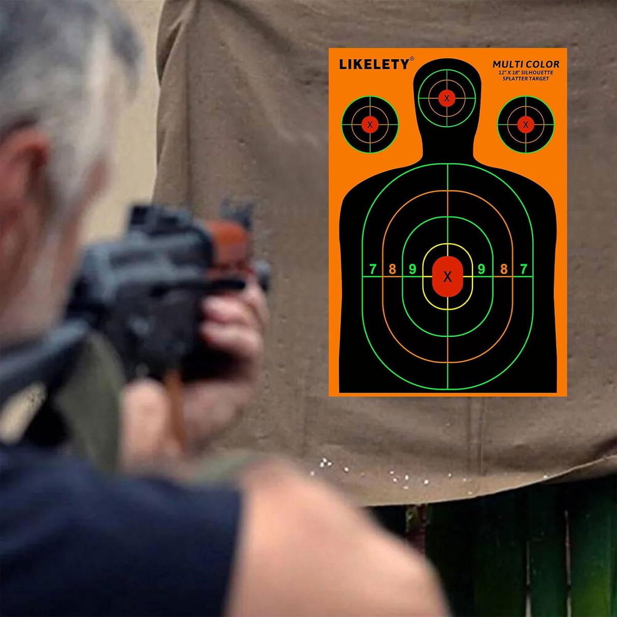 12x18 Inch Splatter Shooting Targets, Multiple Colors Effect, 10/25/50 Pack