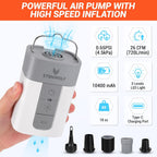 ETENWOLF Bomba de aire para inflables con batería de 10400 mAh y luz camping