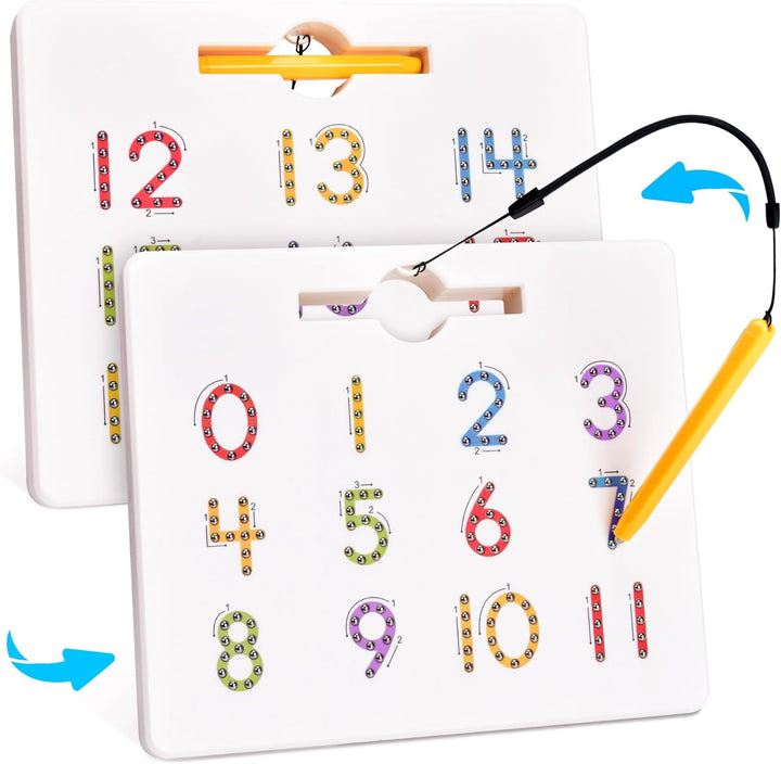 GAMENOTE Tablero magnético de letras de doble cara \u2013 2 en 1 co...