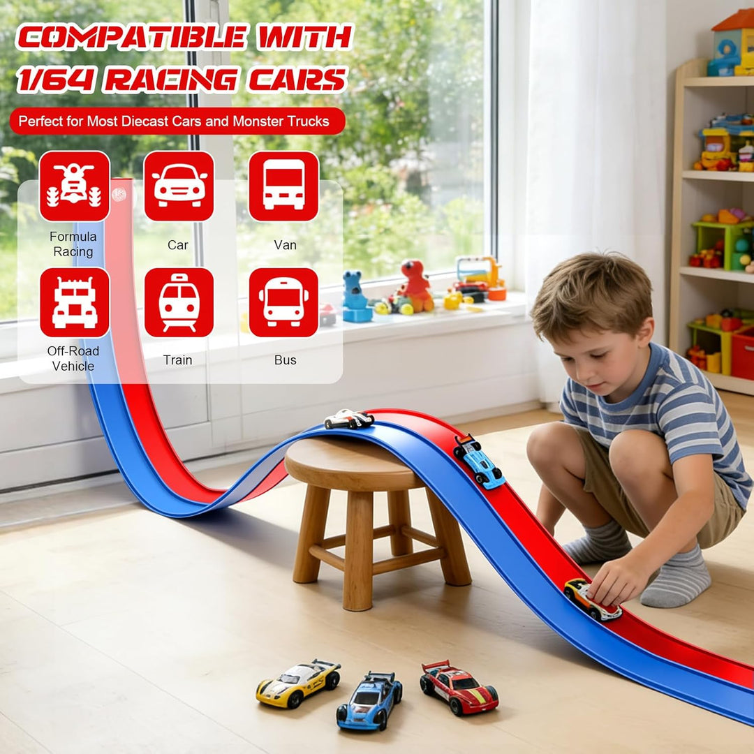 Juguetes flexibles de pista de carreras para niños, juego de inicia...