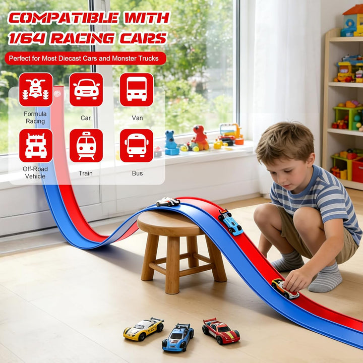 Juguetes flexibles de pista de carreras para niños, juego de inicia...