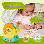 Máquina de burbujas recargable para niños, burbujas grandes con burbujas en