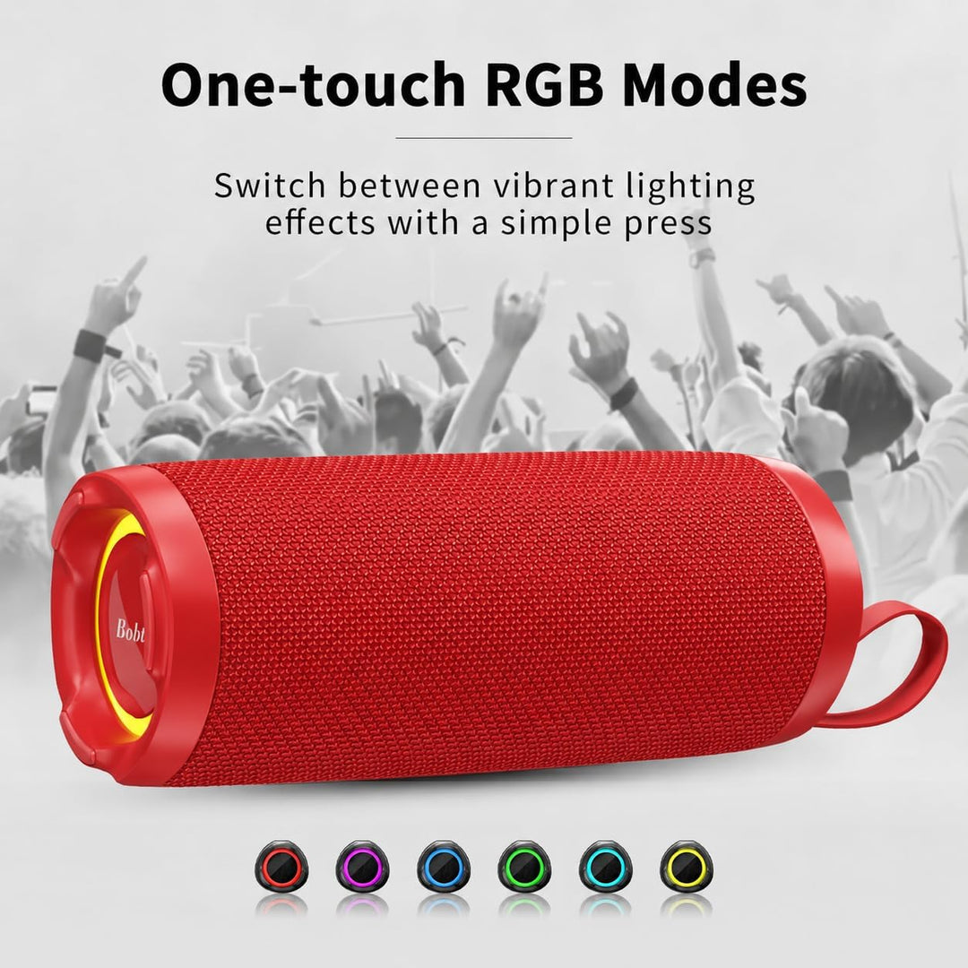 Bobtot Altavoz Bluetooth portátil, altavoz impermeable IPX6 con gra...