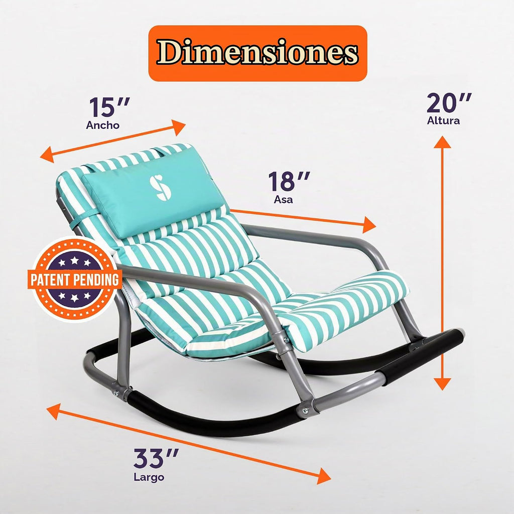 Special Supplies Mecedora sensorial para niños, cómoda mecedora para niños, silla de suelo versátil con tela suave y estabilidad para sala de juegos, dormitorio o guardería (a partir de 3 años) (verde azulado)