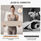 PAIDU Esterilla de yoga plegable para fitness, extra gruesa de 2/5 pulgadas (0.394 in) | TPE antideslizante certificado SGS | 75 x 26 pulgadas extra larga | portátil y fácil de almacenar | para yoga