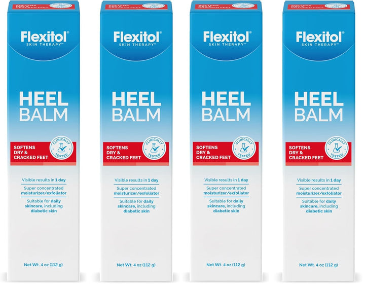 Flexitol Paquete de 4 bálsamos para talones, crema de talón agrieta...