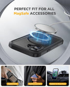 Miracase Funda para iPhone 17 de 6.3'', Protección Militar contra Caídas de Cuerpo Completo Bumper para Teléfono Exterior con Pantalla de Vidrio Integrada y Control de Cámara, Fácil Instalación, Sin