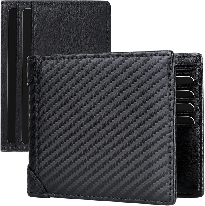 Swallowmall Cartera de cuero con bloqueo RFID para hombre, billeter...