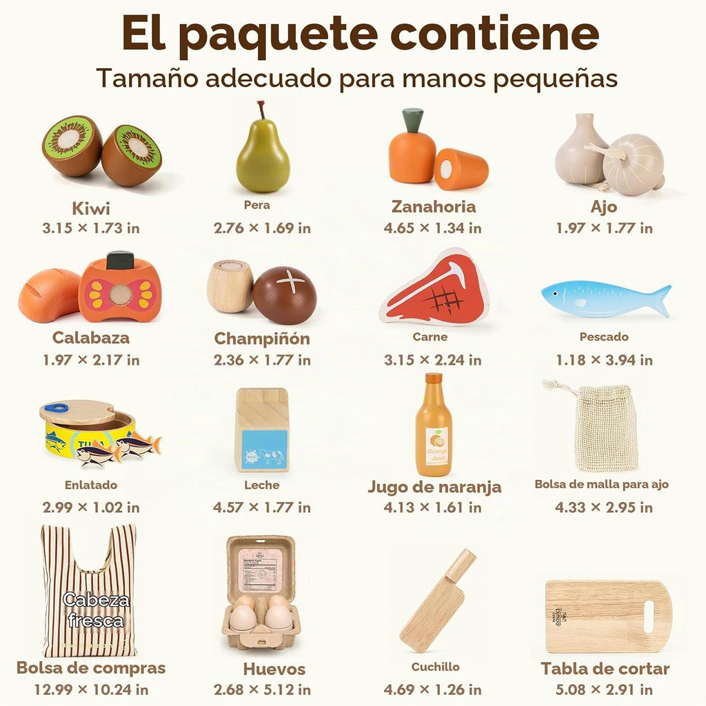 Lehoo Castle Juegos de comida de madera para la cocina de los niños