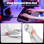 Reposamuñecas ergonómico para teclado y mouse, almohadilla de soporte para