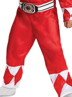 Disguise Red Ranger - Disfraz infantil musculoso para niño, rojo, talla (2T)