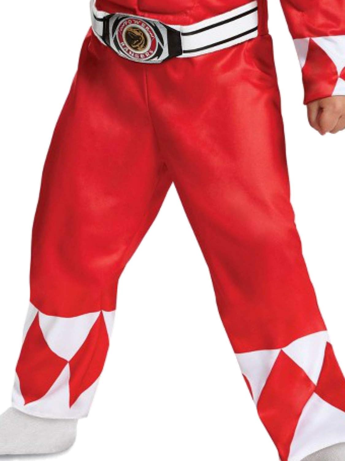 Disguise Red Ranger - Disfraz infantil musculoso para niño, rojo, talla (2T)