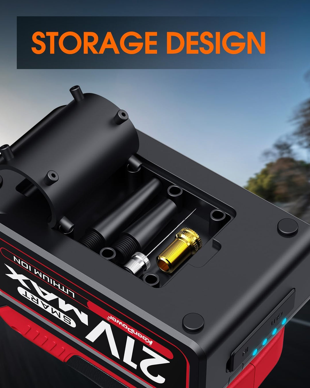 KeenPower Inflador de neumáticos inalámbrico, compresor de aire por...