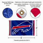 Bandera grande de Buffalo Bills de 3x5 pies