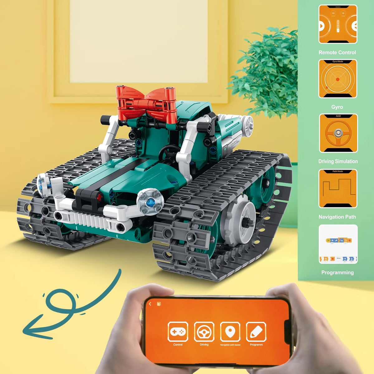 IQKidz APP/Kits de construcción STEM de control remoto para niños de 8 a 12 años - Juguetes de automóvil robot 3 en 1, 440 proyectos educativos de ciencia, ideas de regalo para niños y niñas