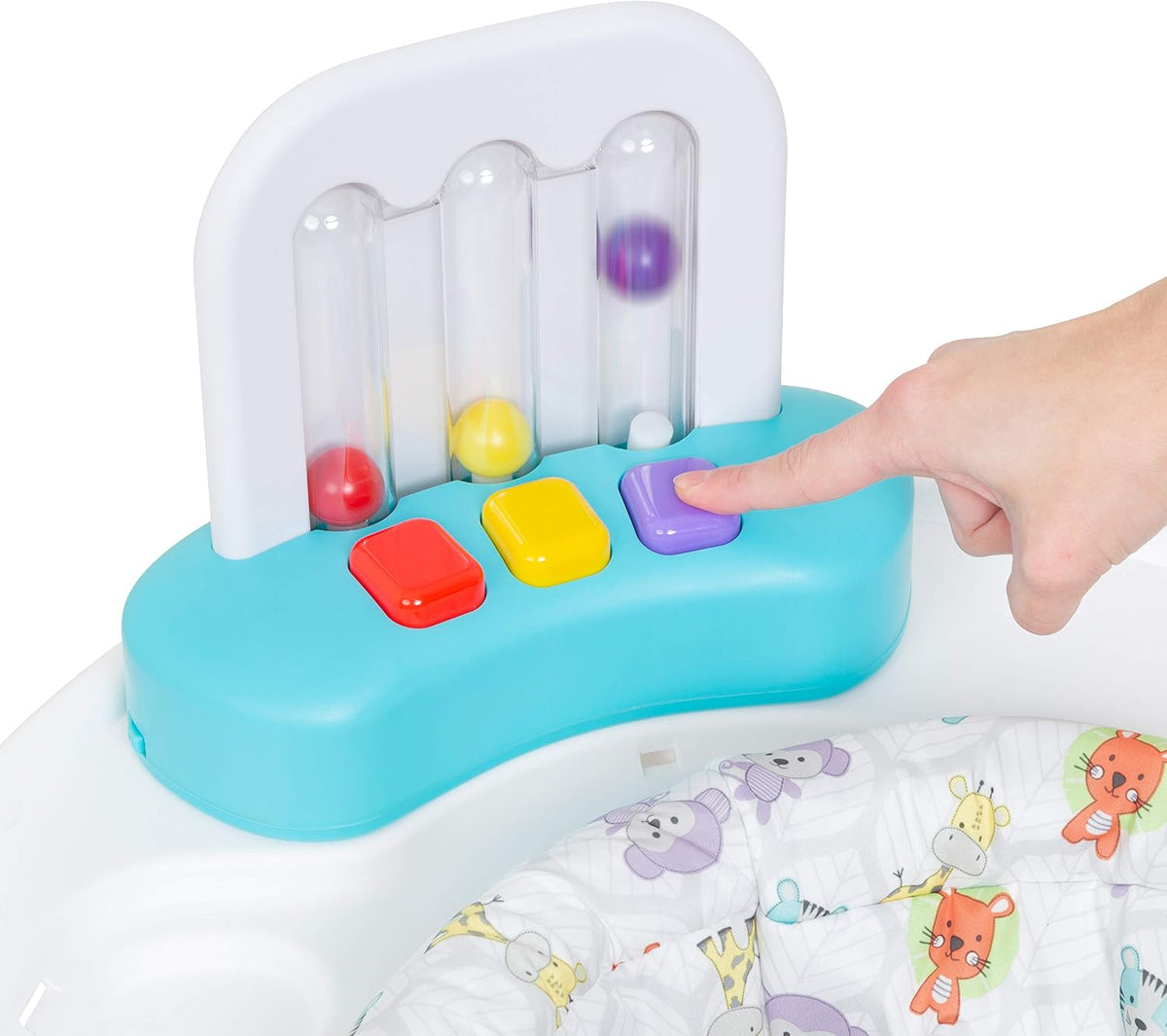 Smart Steps® Centro de actividades 3 en 1 Bounce N' Play Plus con juguetes de aprendizaje STEM, Tike Hike