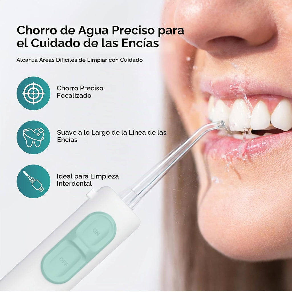 Combo de cepillo de dientes eléctrico con hilo dental de agua | Sistema de cuidado bucal de encimera 2 en 1 | 10 niveles de presión, 25-160 PSI | Tanque de 20 onzas, 6 puntas de chorro y 2