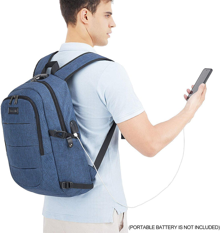 Tzowla, mochila de negocios para computadora portátil antirrobo, co...