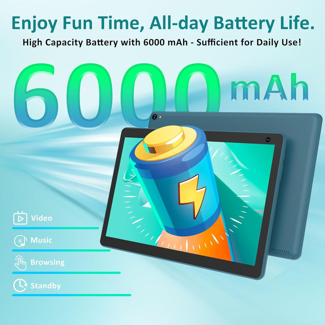 Tablet Android 15 de 10 pulgadas, 8GB RAM 32GB ROM Potente CPU de c...