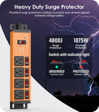 CCCEI Protector de sobretensiones magnético resistente, calibre 12, naranja