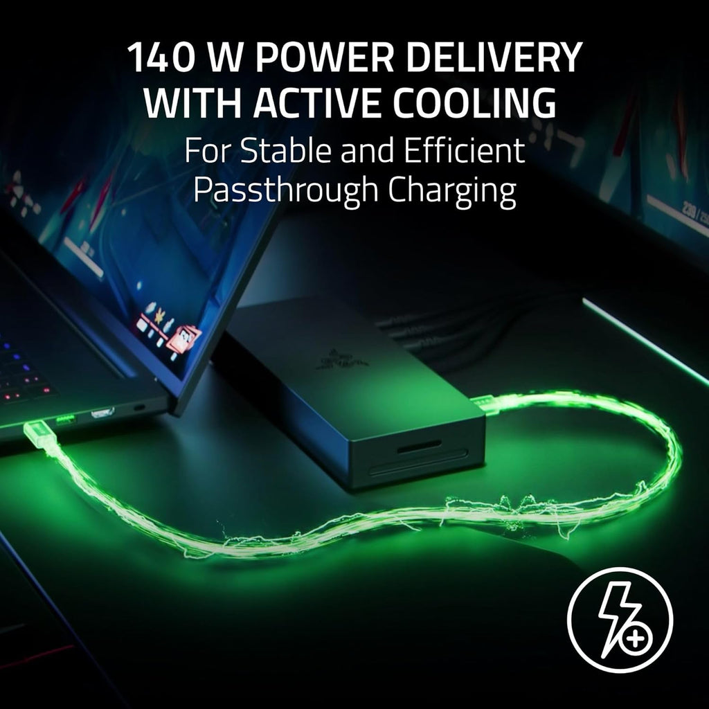 Razer Thunderbolt 5 Dock Chroma, 11 puertos + ranura SSD M.2, negro